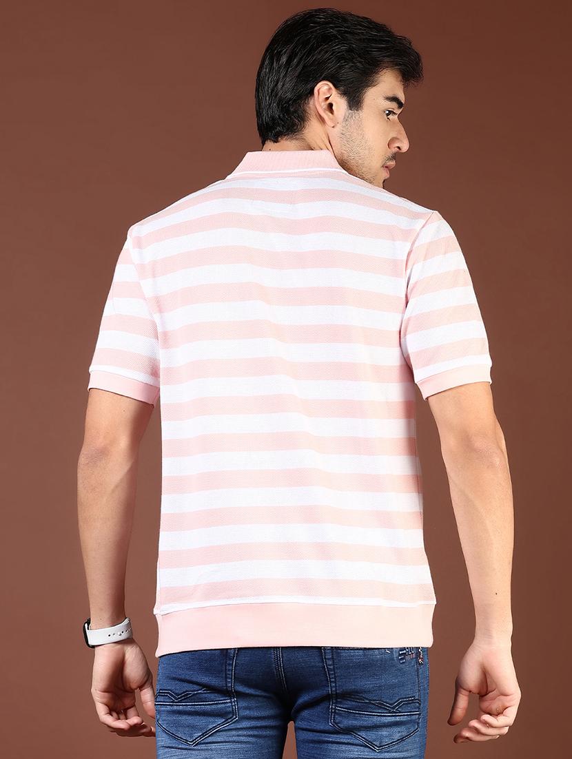 men striped short sleeve regular fit polo t-shirt - 21853982 - Standard Image - 2