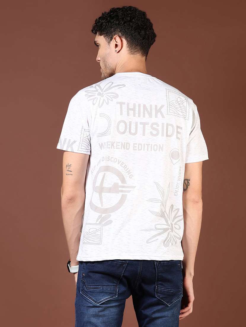 men printed short sleeve regular fit t-shirt - 21853990 -  Standard Image - 2