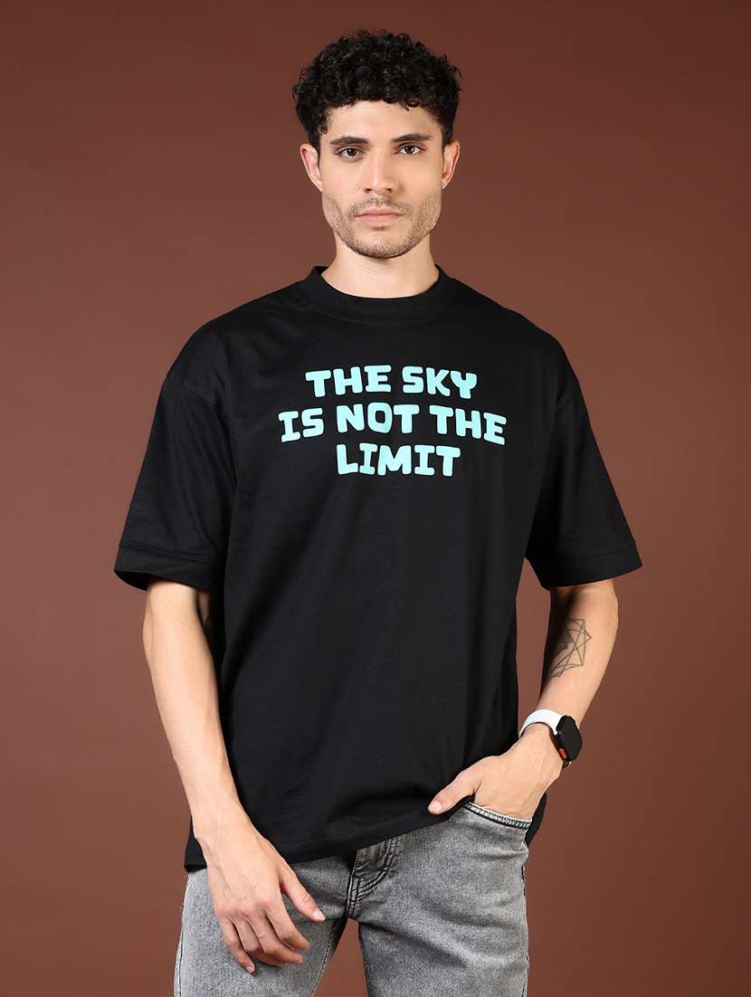 men black printed short sleeve regular fit t-shirt - 21853992 -  Standard Image - 2