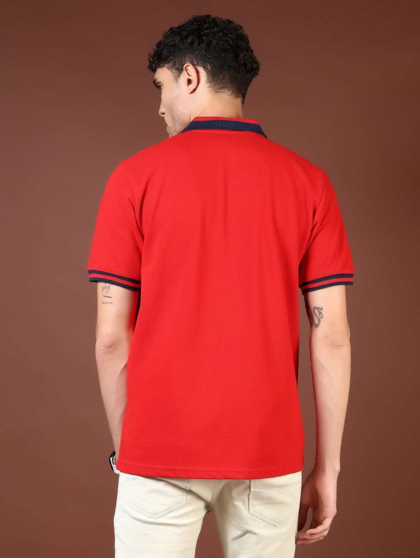 men solid short sleeve regular fit polo t-shirt - 21854015 -  Standard Image - 2