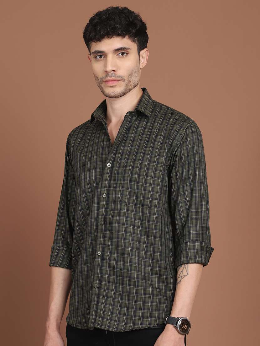 men checkered long sleeve regular fit casual shirt - 21854103 -  Standard Image - 2