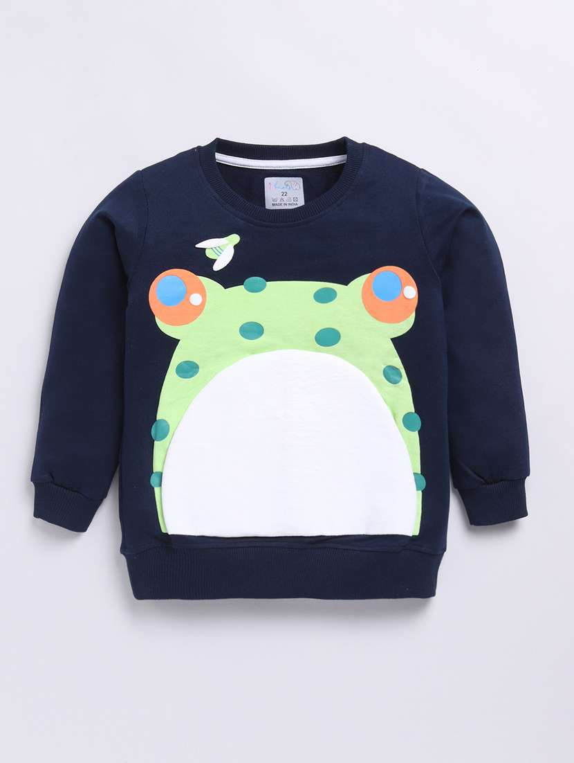 boys front print long sleeve sweatshirt