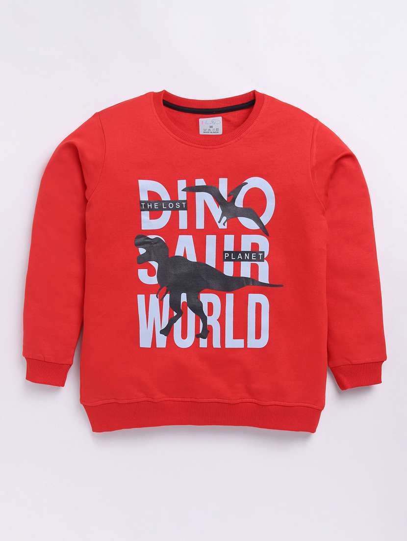 boys front print long sleeve sweatshirt