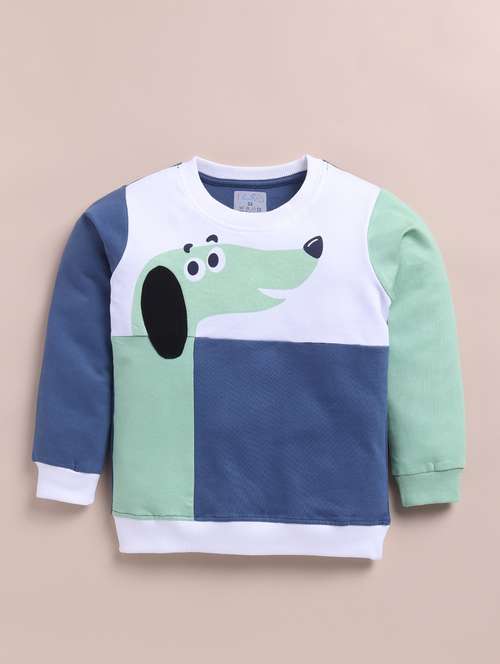 boys color blocked long sleeve sweatshirt