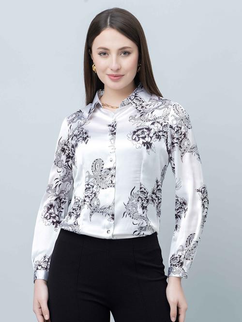 women printed long sleeves regular fit shirt - 21854175 - Standard Image - 0