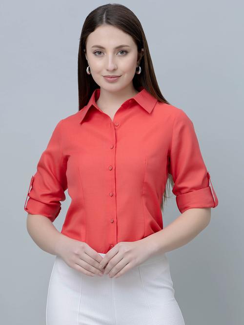 women solid long sleeves regular fit shirt - 21854177 -  Standard Image - 0