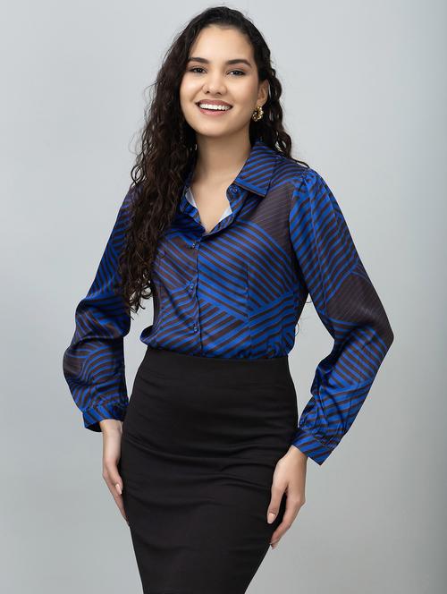 women printed long sleeves regular fit shirt - 21854194 - Standard Image - 0
