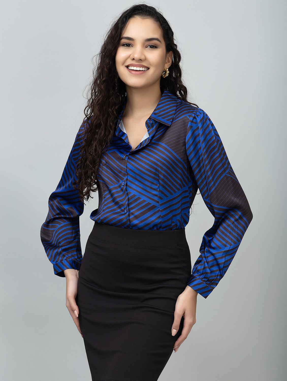 women printed long sleeves regular fit shirt - 21854194 - Zoom Image - 0