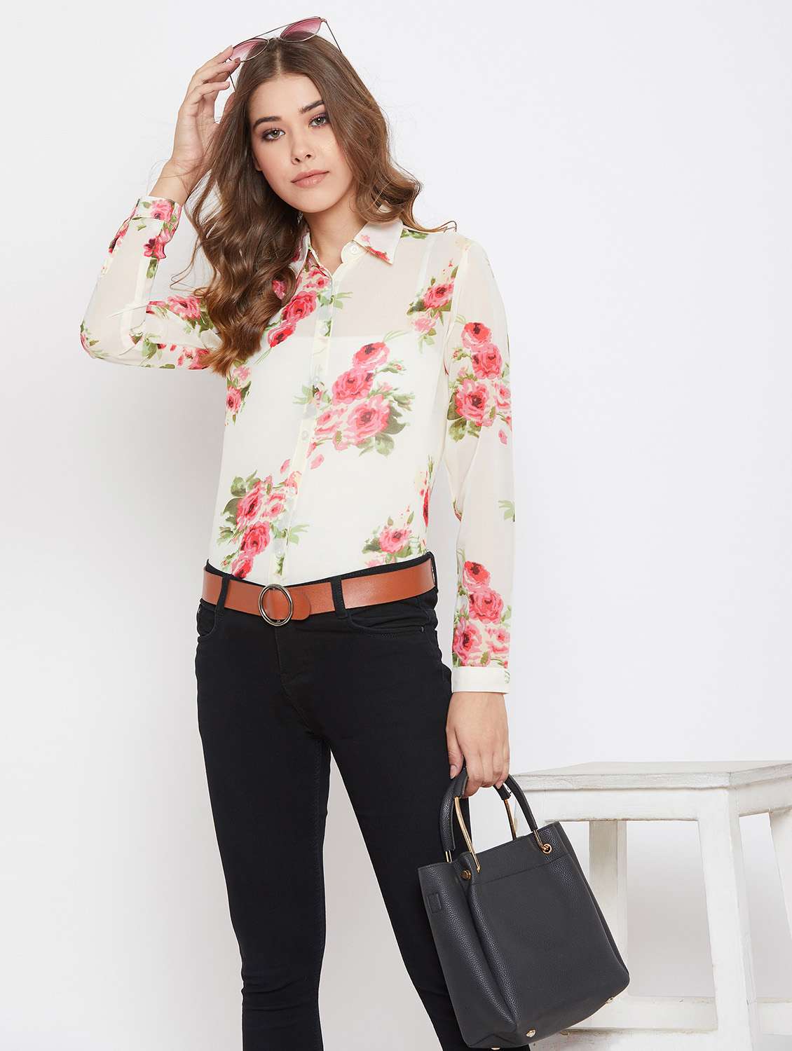 women printed long sleeves regular fit shirt - 21854203 - Zoom Image - 0