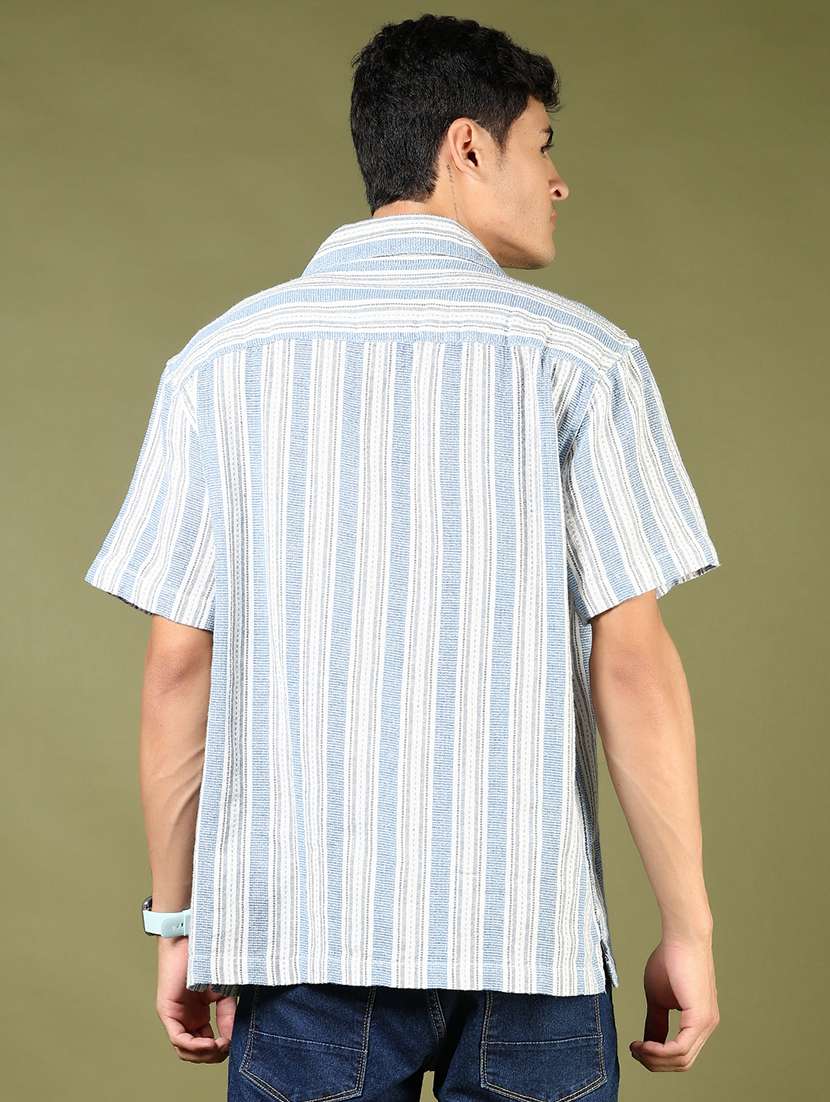 men striped long sleeve regular fit casual shirt - 21854222 -  Standard Image - 2