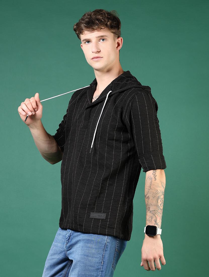 men striped long sleeve regular fit casual shirt - 21854255 - Standard Image - 2