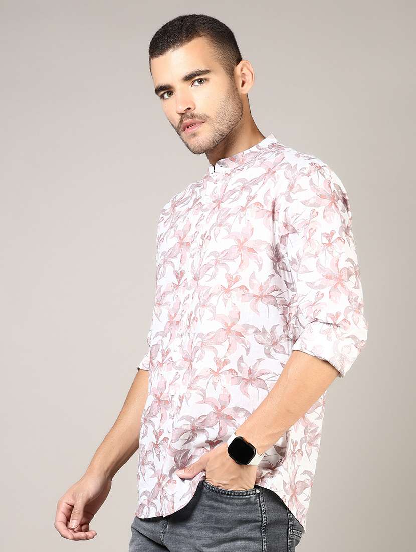 men printed long sleeve regular fit casual shirt - 21854293 - Standard Image - 2