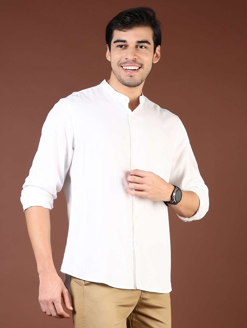 men solid long sleeve regular fit casual shirt - 21854316 -  Standard Image - 2