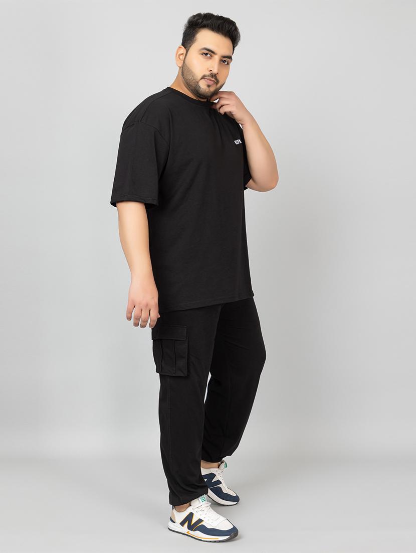 men solid short sleeve regular fit co-ord set - 21854387 - Standard Image - 2