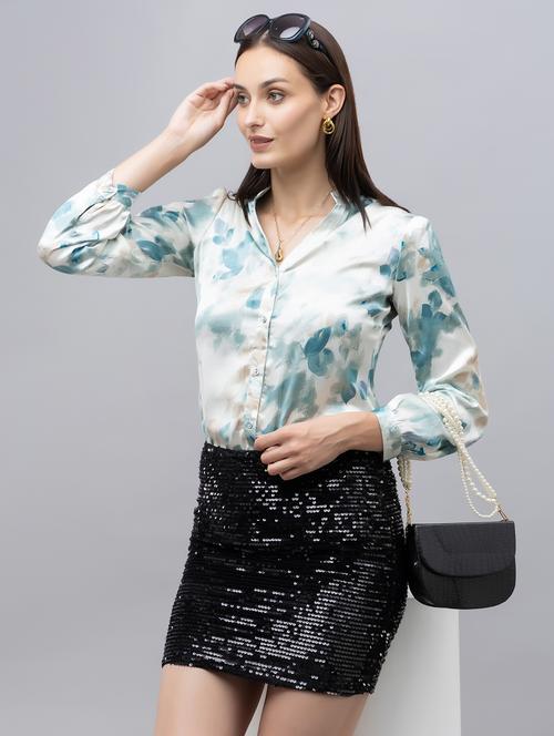 women printed long sleeves regular shirt - 21854436 -  Standard Image - 0