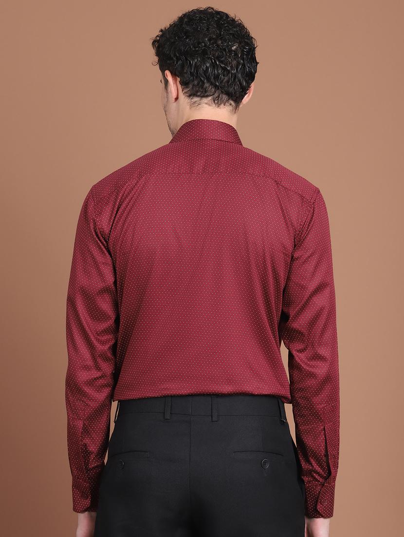 men polka dot long sleeve slim fit formal shirt - 21854513 - Standard Image - 2