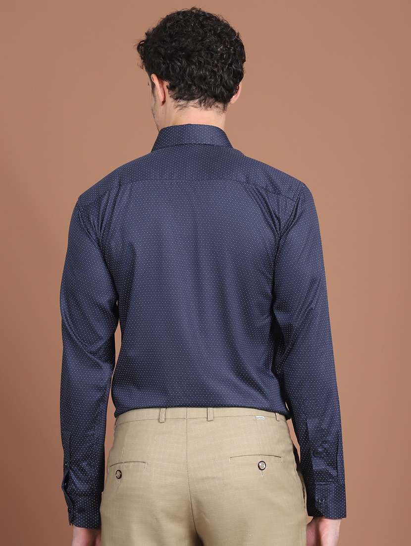 men polka dot long sleeve slim fit formal shirt - 21854515 -  Standard Image - 2