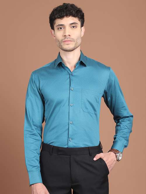 men polka dot long sleeve slim fit formal shirt - 21854516 -  Standard Image - 0