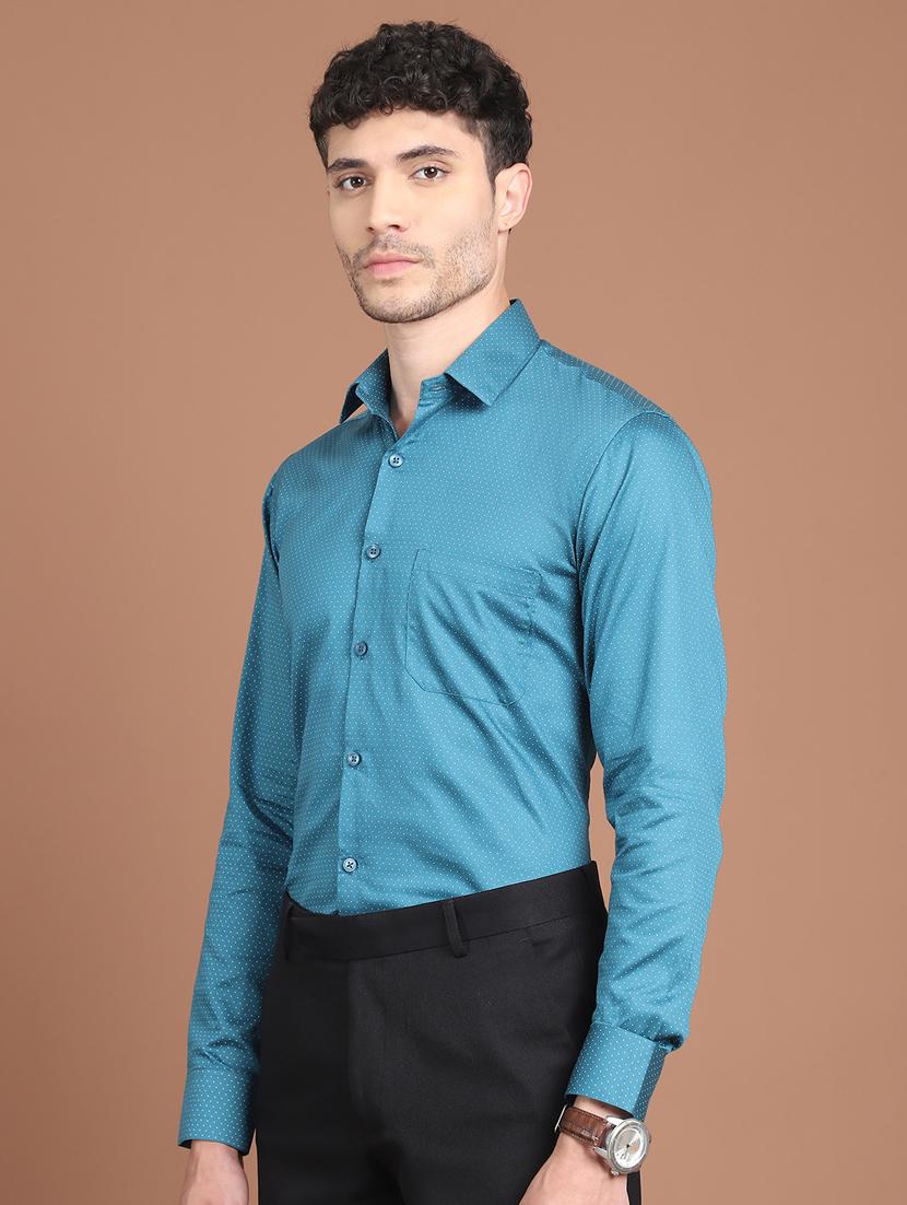 men polka dot long sleeve slim fit formal shirt - 21854516 - Standard Image - 2