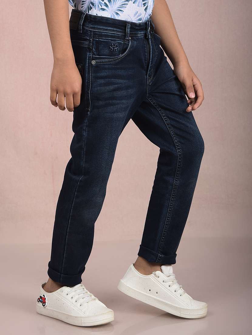 boys solid mid rise slim fit jean - 21854523 -  Standard Image - 2