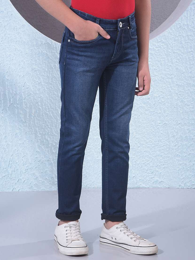 boys solid mid rise slim fit jean - 21854528 -  Standard Image - 2