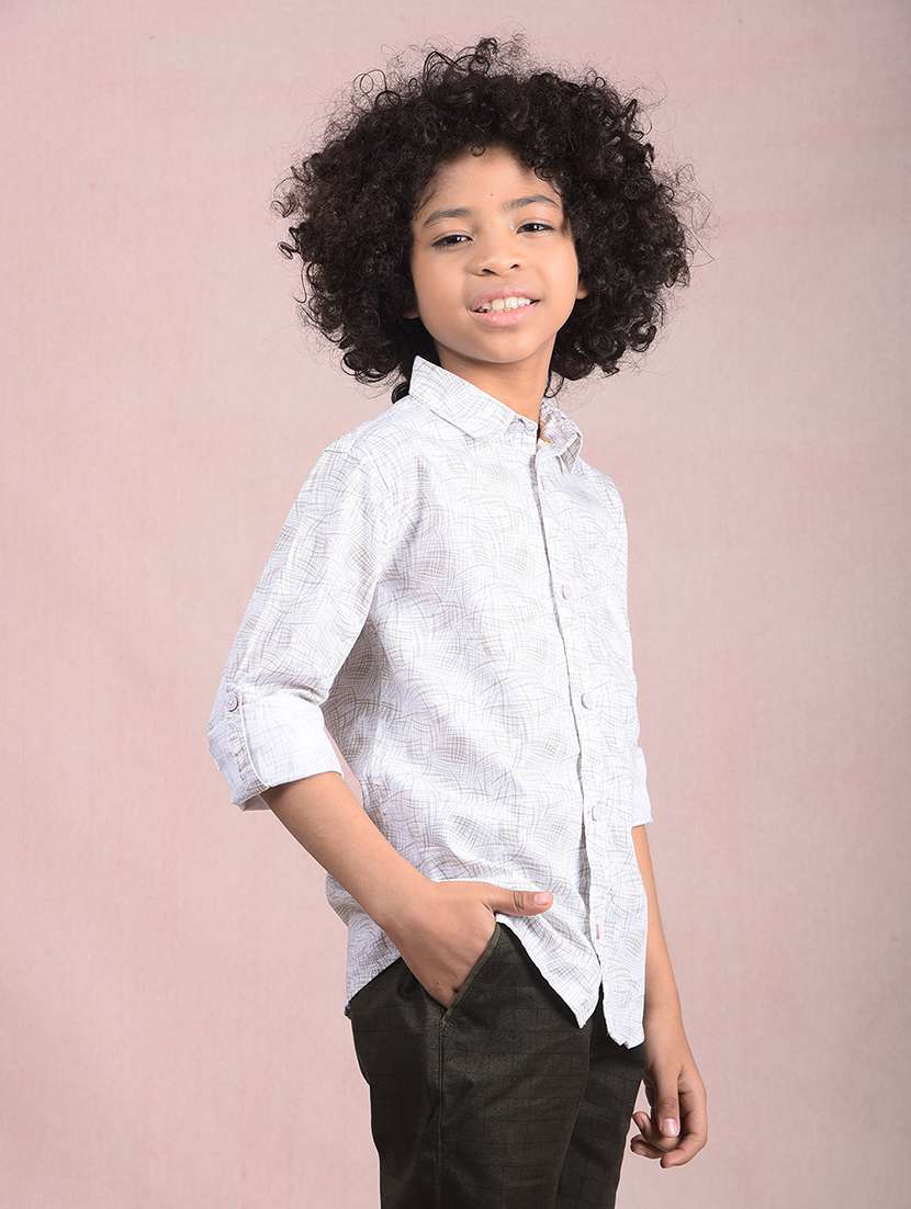 boys printed long sleeve casual shirt - 21854543 -  Standard Image - 2