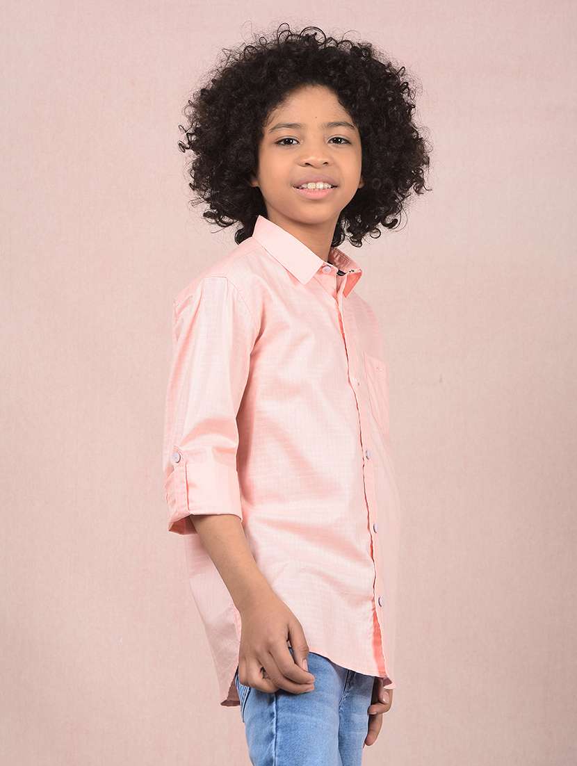 boys self design long sleeve casual shirt - 21854544 -  Standard Image - 2