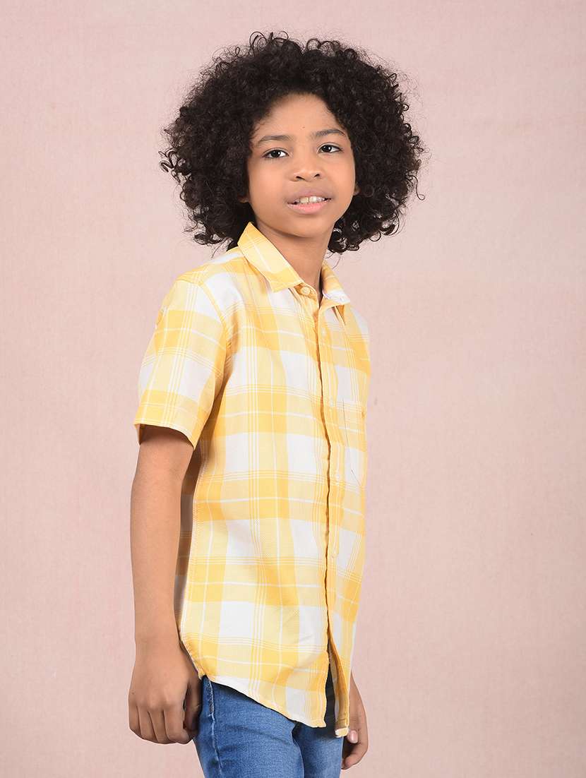 boys checkered short sleeve casual shirt - 21854548 -  Standard Image - 2