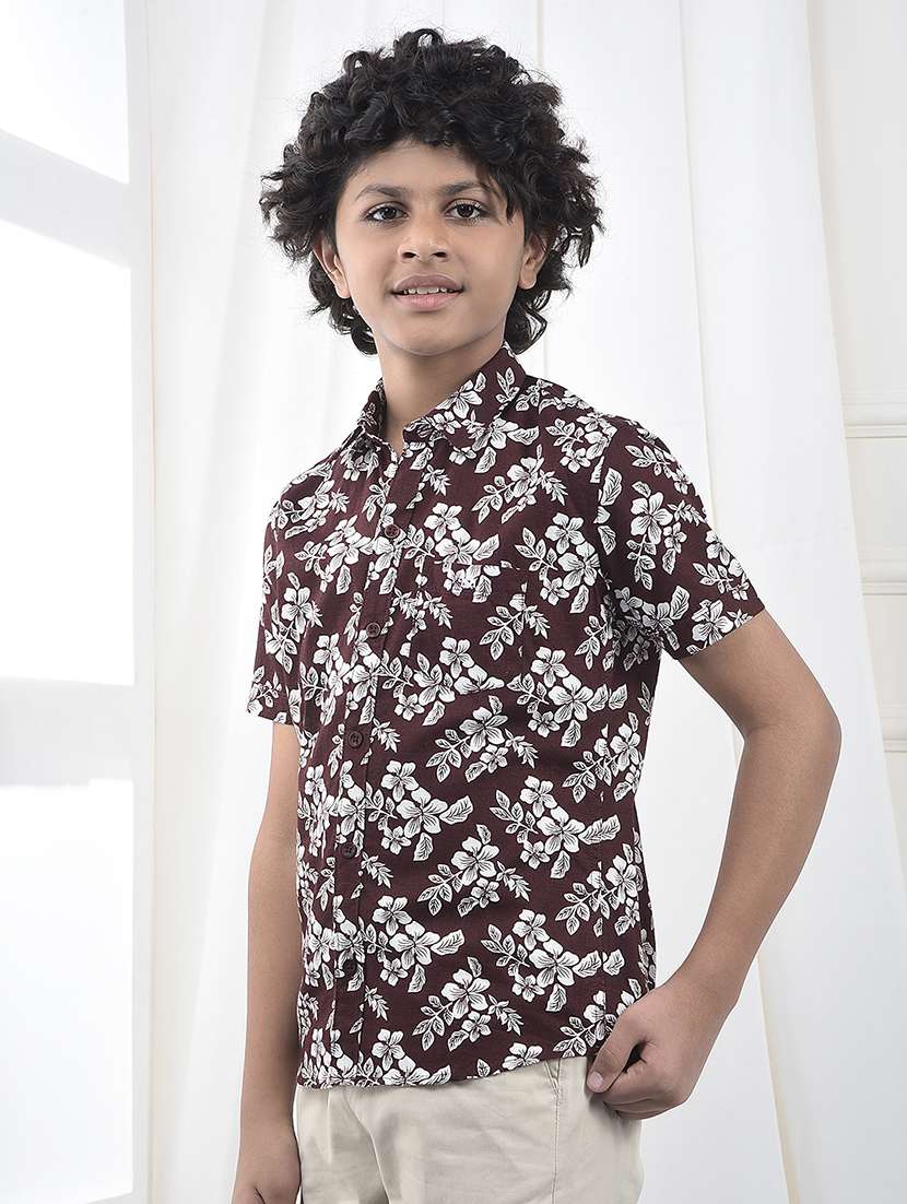 boys floral short sleeve casual shirt - 21854550 -  Standard Image - 2
