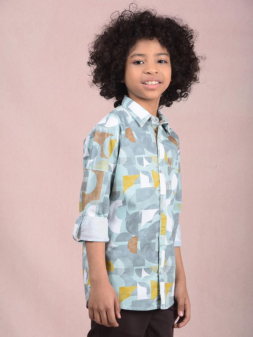 boys printed long sleeve casual shirt - 21854557 - Standard Image - 2