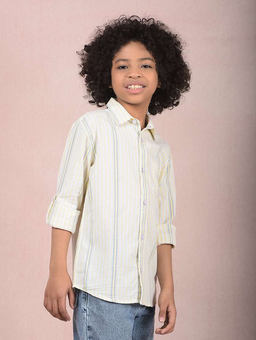 boys striped long sleeve casual shirt - 21854558 -  Standard Image - 2