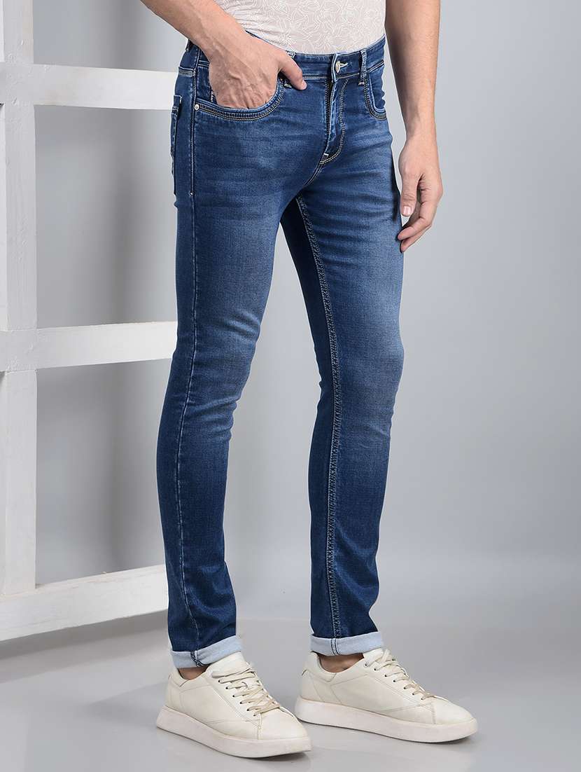 men mid rise full length denim jeans - 21854570 -  Standard Image - 2
