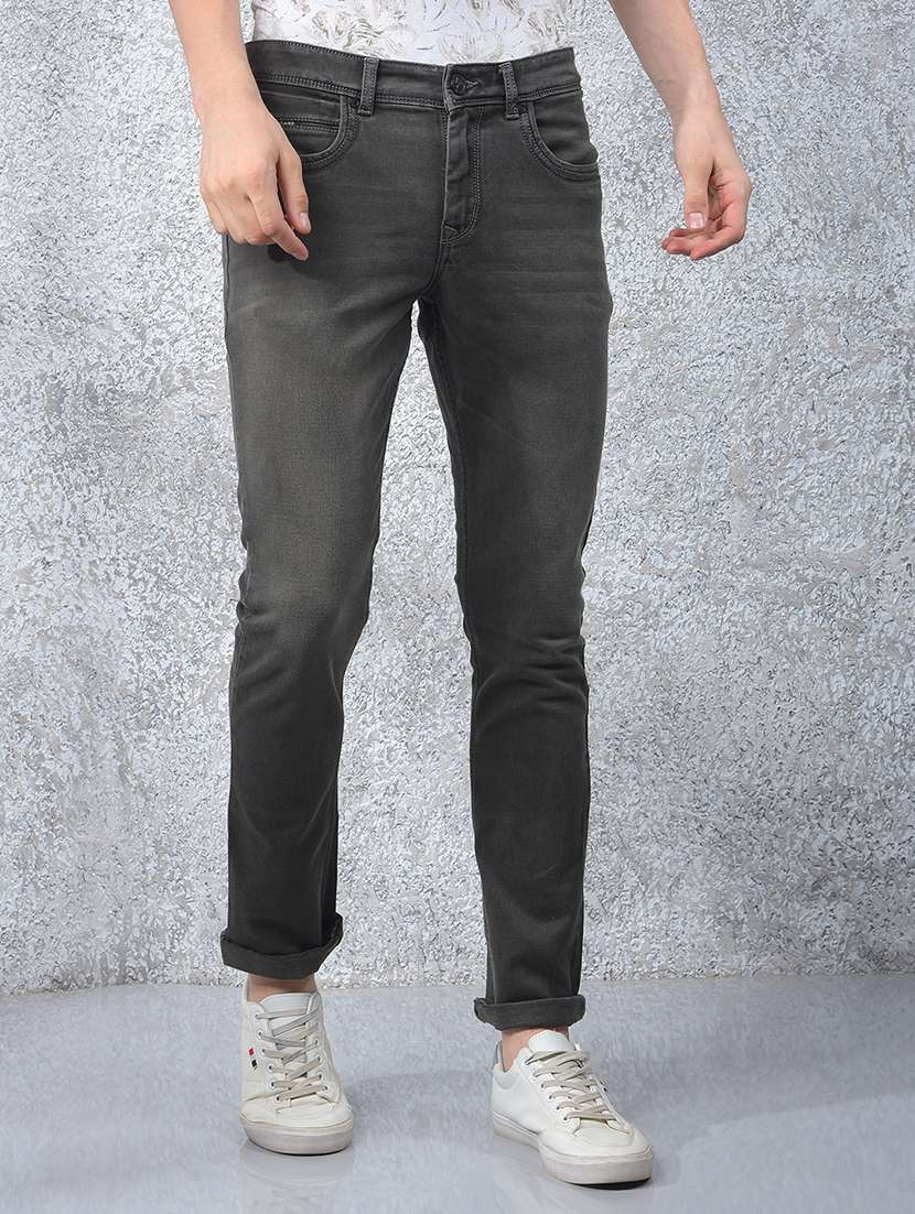 men mid rise full length denim jeans
