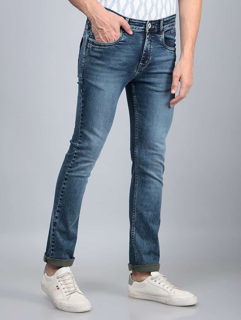 men mid rise ankle length denim jeans - 21854593 - Standard Image - 2