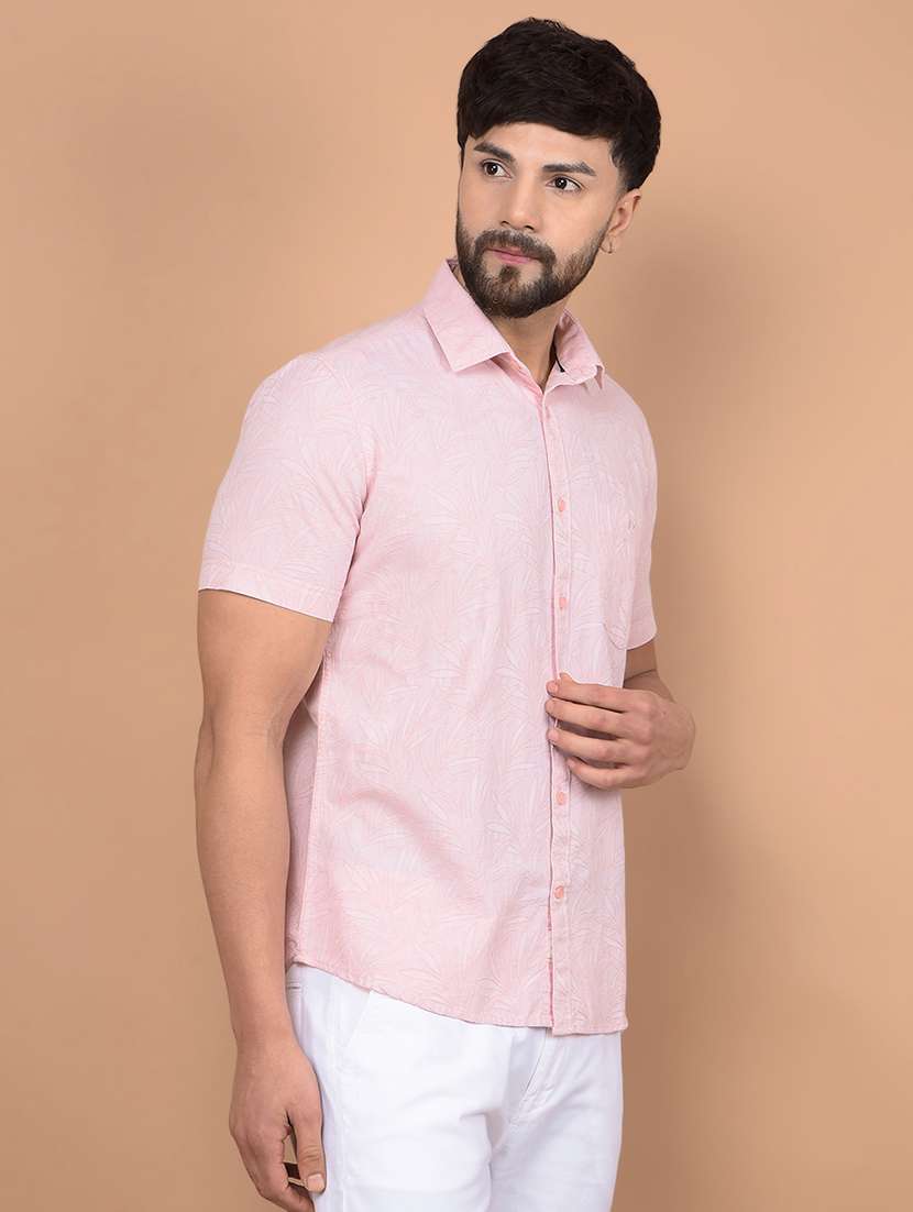 men floral short sleeve slim fit casual shirt  - 21854670 -  Standard Image - 2