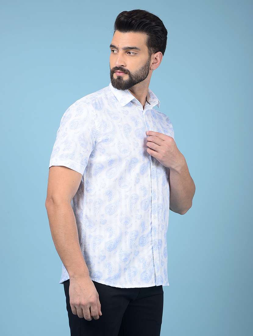 men floral short sleeve slim fit casual shirt  - 21854688 -  Standard Image - 2