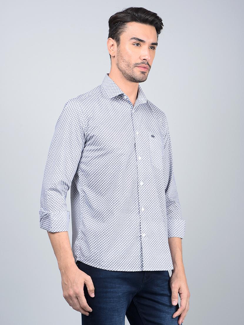 men printed long sleeve slim fit casual shirt - 21854719 - Standard Image - 2