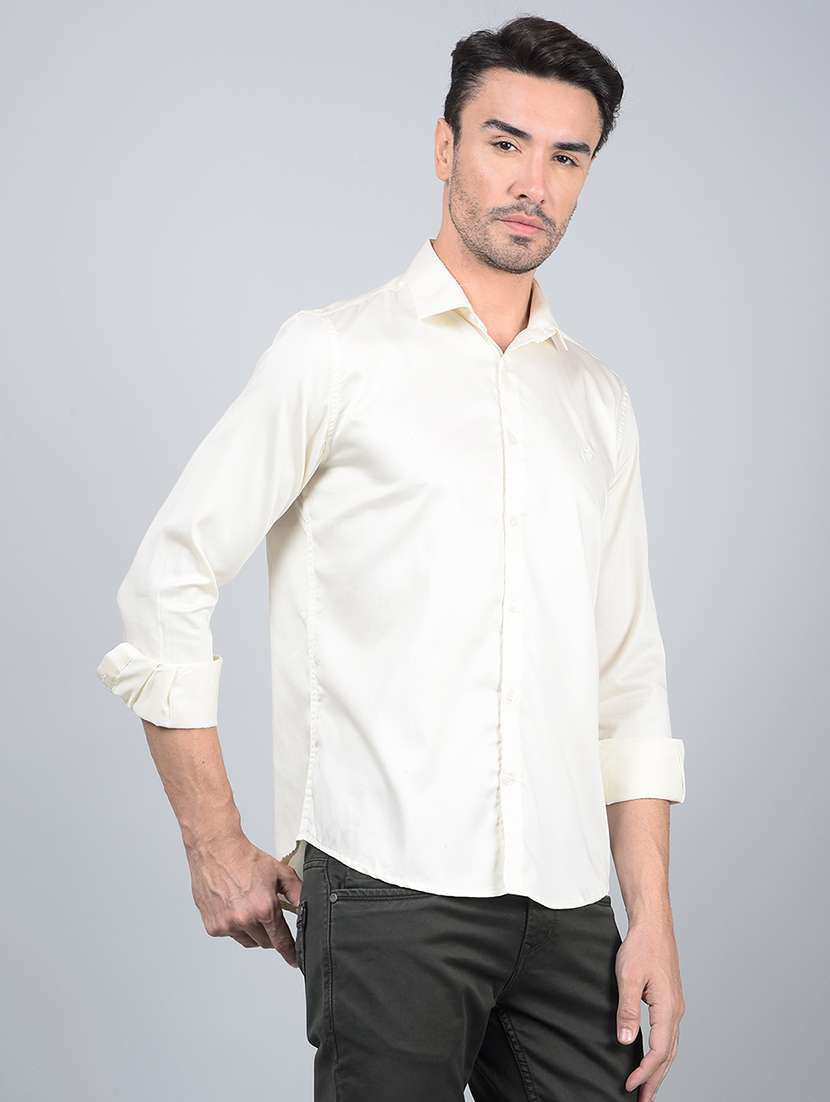 men solid long sleeve slim fit casual shirt  - 21854721 -  Standard Image - 2