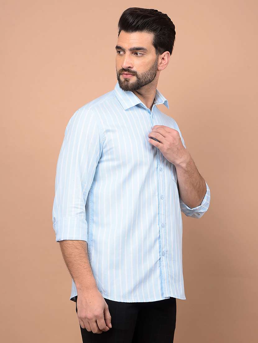 men stripes long sleeve slim fit casual shirt - 21854730 - Standard Image - 2