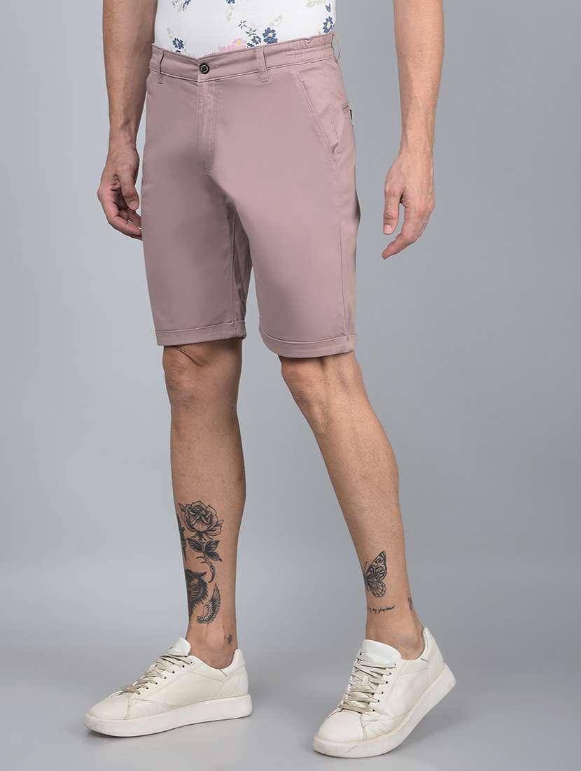 men solid mid rise slim fit short - 21854747 -  Standard Image - 2