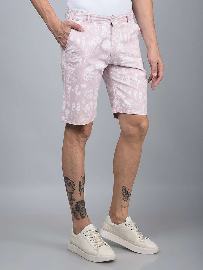 men printed mid rise slim fit short - 21854748 -  Standard Image - 2