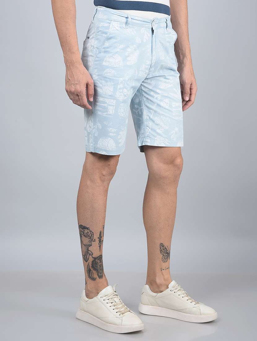 men printed mid rise slim fit short - 21854749 -  Standard Image - 2