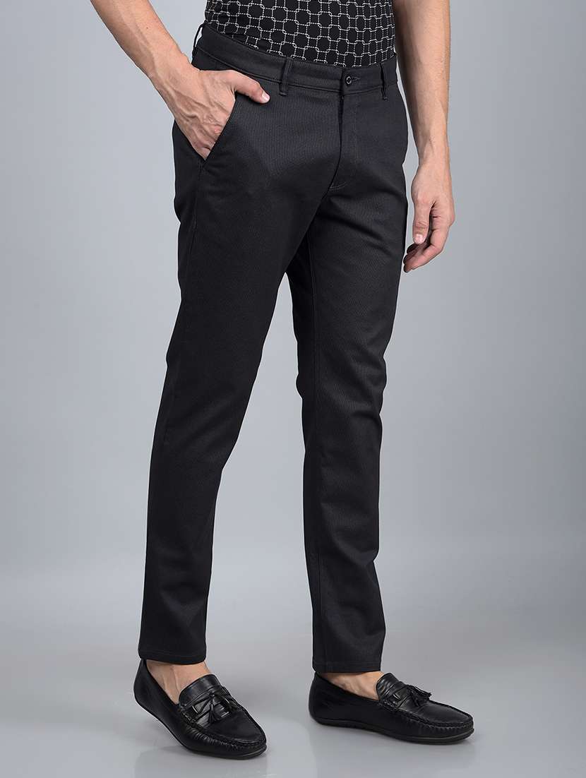 men grey solid mid rise chinos casual trouser - 21854762 -  Standard Image - 2