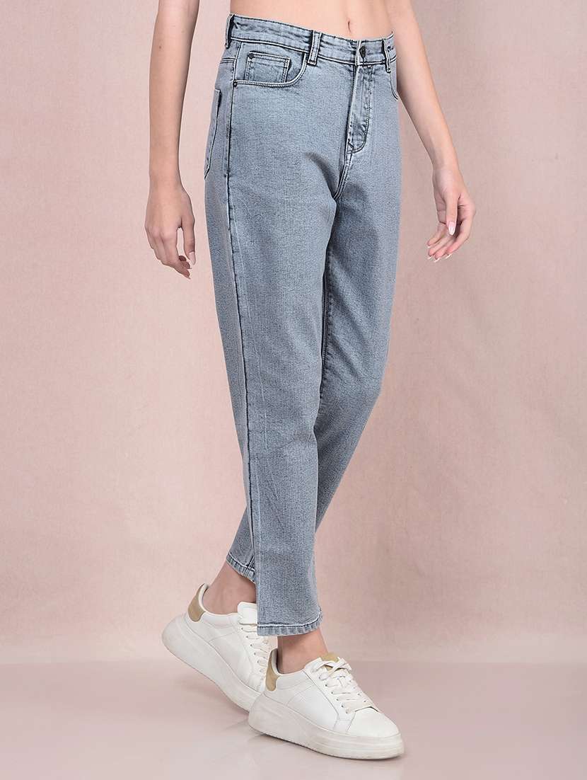 women solid mid rise straight fit jean - 21854831 -  Standard Image - 2