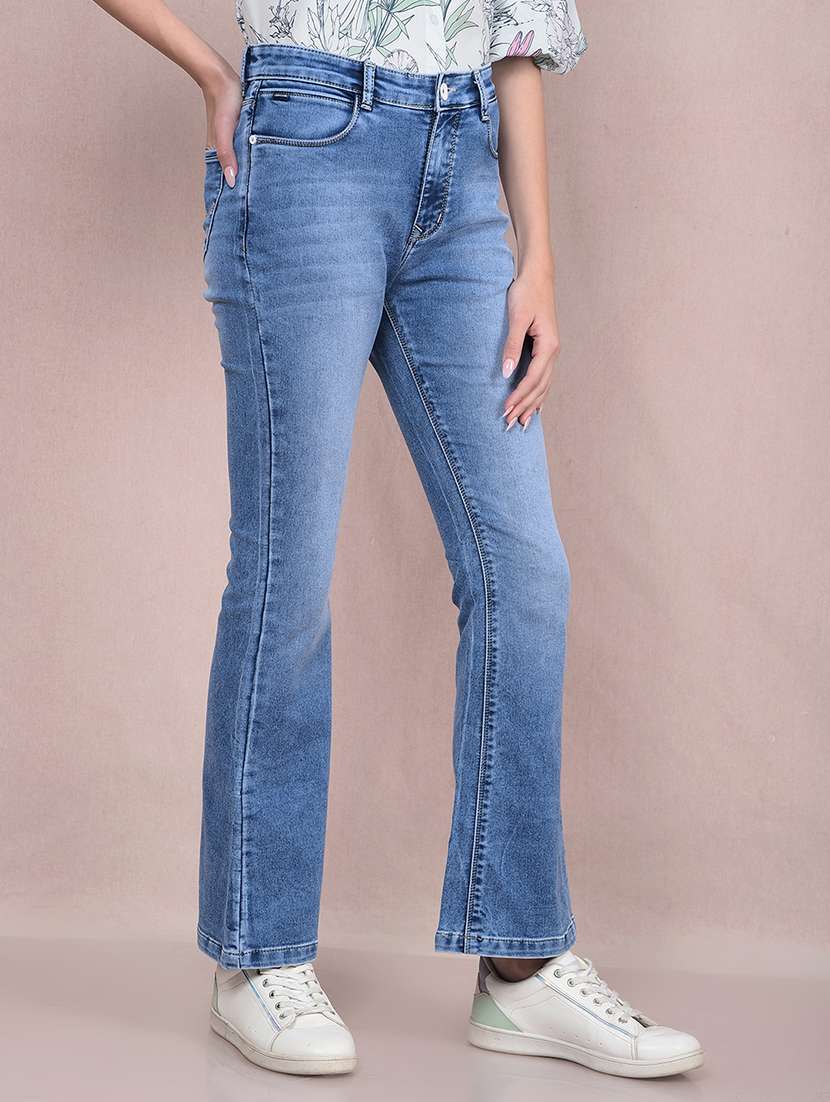 women solid mid rise bootcut jean - 21854852 -  Standard Image - 2