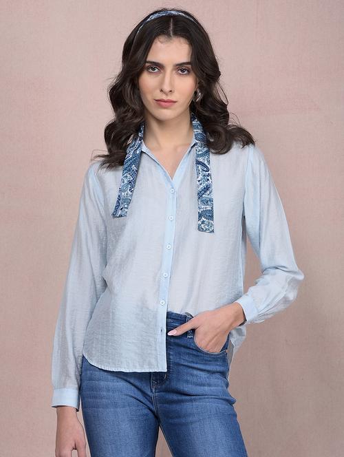 women solid collared regular shirt - 21854889 - Standard Image - 0