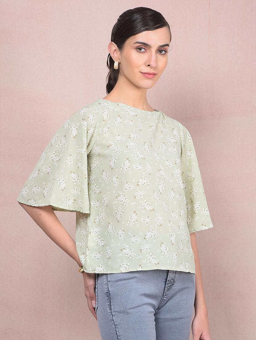 women printed flared sleeves regular top - 21854904 - Standard Image - 2