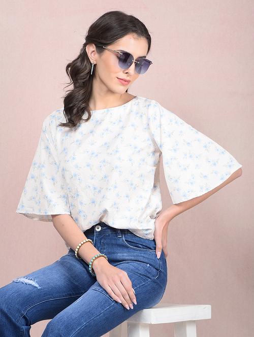 women floral printed flared sleeves regular top - 21854911 - Standard Image - 0