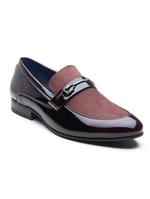 men maroon slip on formal shoes - 21854950 -  Standard Image - 0