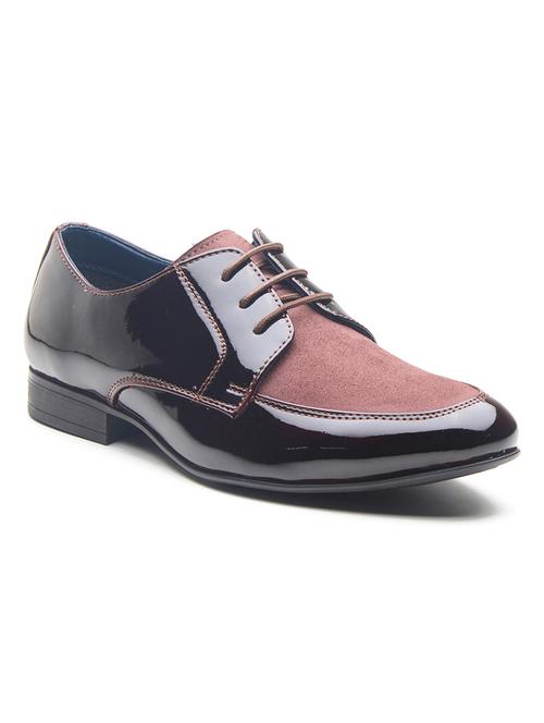 men maroon lace-up derby - 21854952 - Standard Image - 0